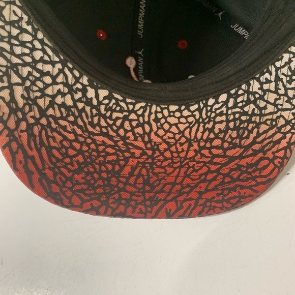 Jordan Hat Cap Snap Back Black Red Jump Man Elephant Print Boys Youth Kids - Picture 9 of 9